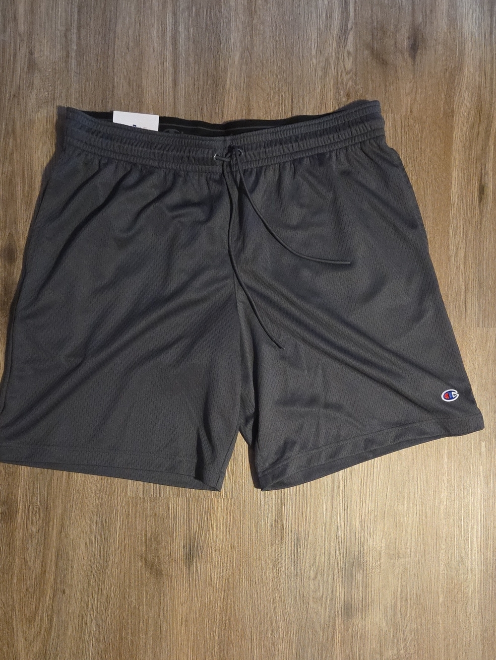 Champion Men's Black Athletic Mesh Drawstring Shorts